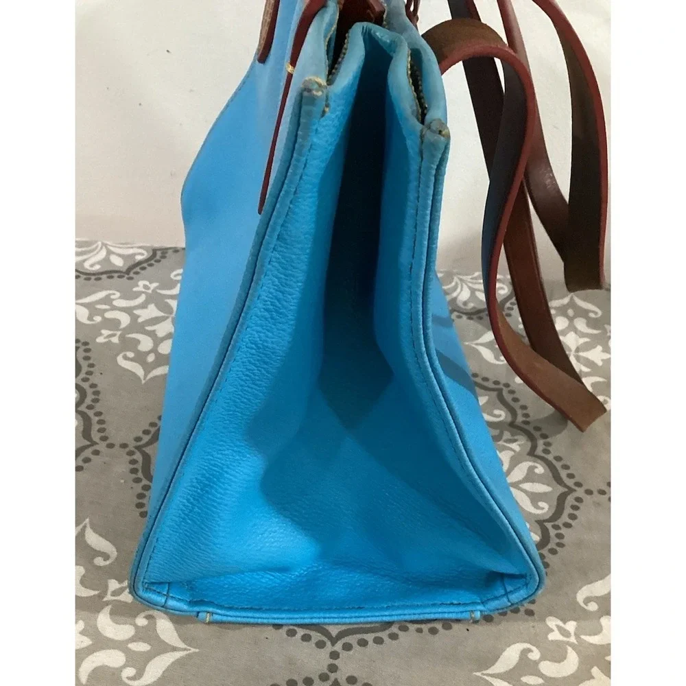 Dooney and Bourke Blue  Pebble Grain Leather Handbag